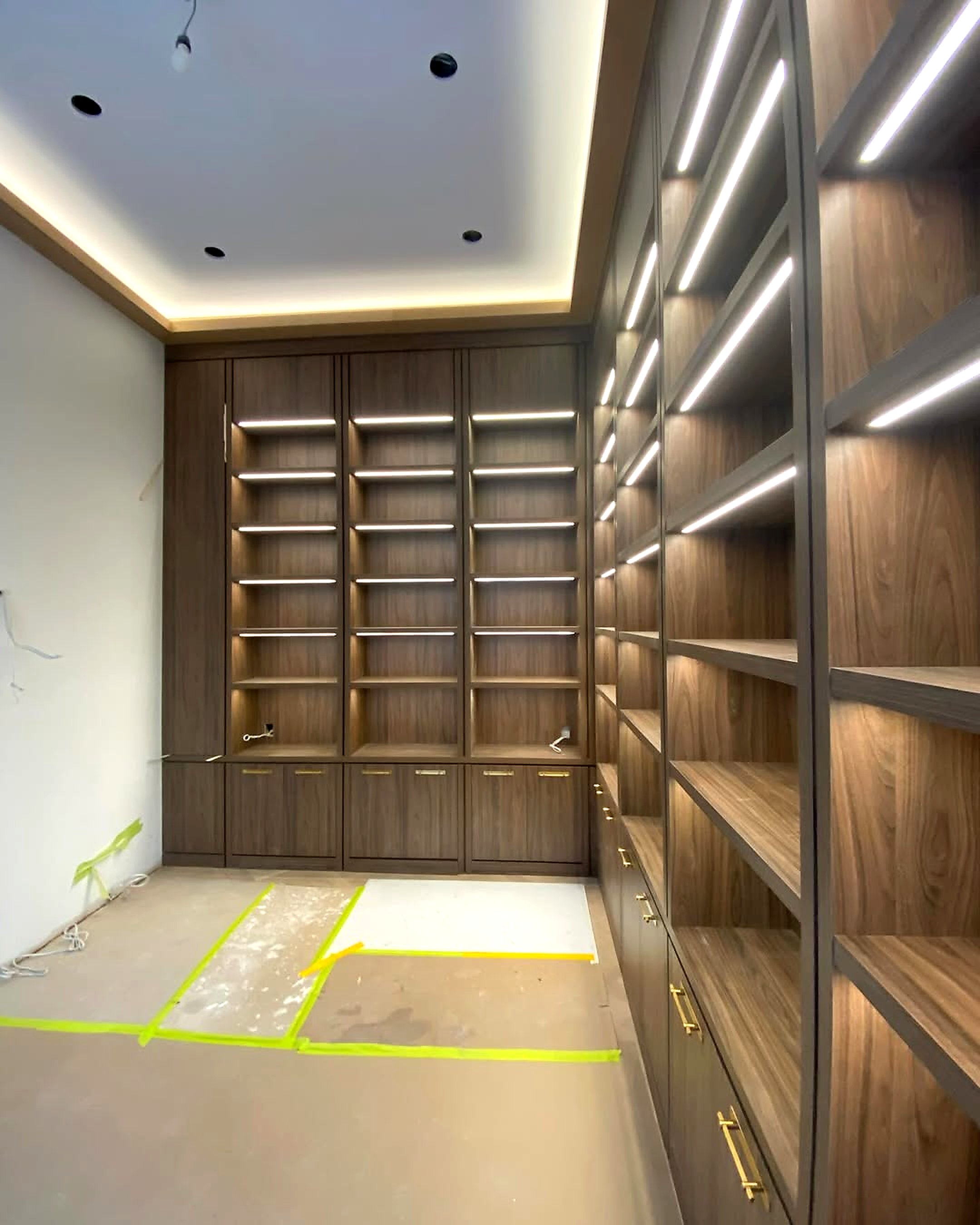 Custom built-in closet and shelving installation in Milton, Ontario